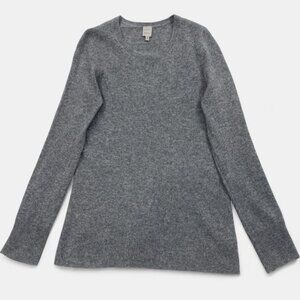 Nouveaux Women's Grey Cashmere Sweater Jumper Long Sleeve Crew Neck Size Medium